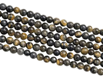 Fil de Perles Rondes Oeil de Faucon A 4 mm