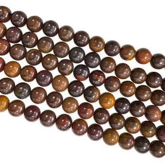 Perles Rondes sur Fil Œil de Fer AA 8-9mm