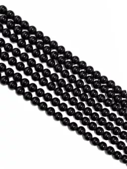 Fil de Perles Rondes Onyx A 4 mm