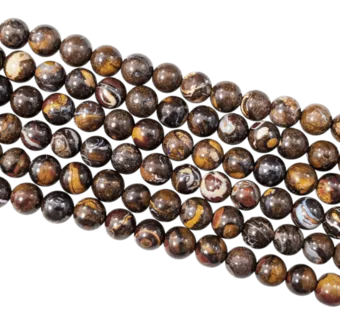 Opale Boulder AA perles 6-7mm sur fil 40cm