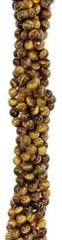 Perles Rondes sur Fil Oeil de Tigre A 6 mm