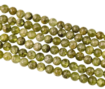 Perles Rondes sur Fil Péridot A 5-6mm