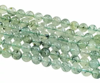 Prehnite A perles 8mm sur fil 40cm