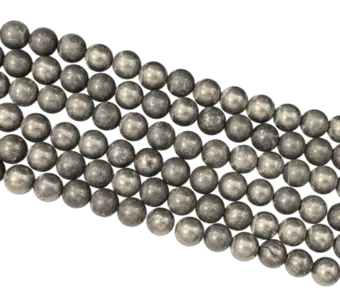 Pyrite perles 8mm sur fil 40cm