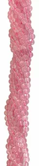 Perles Rondes sur Fil Quartz Rose A 4-5 mm