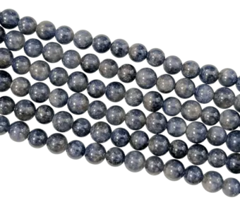 Saphir Bleu AAA perles rondes 6.5-7.5mm sur fil 40cm