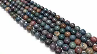 Fil de Perles Rondes Rubis Saphir A 10-11 mm