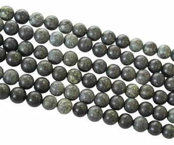 Serpentine Pérou perles 6mm sur fil 40cm