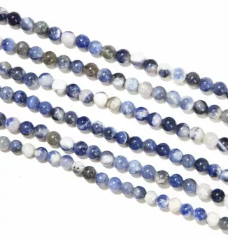 Perles Rondes sur Fil Sodalite AB 4mm