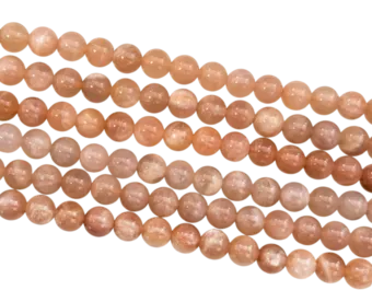 Fil de Perles Rondes Pierre de Soleil A 6-7 mm