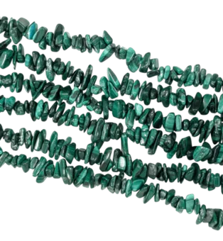 Malachite A chips 5-8mm sur fil 80cm