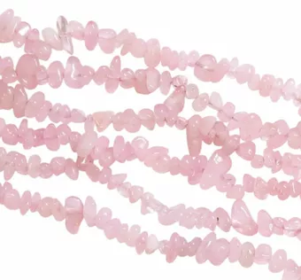 Quartz Rose A chips 5-8mm sur fil 80cm