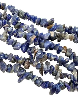 Sodalite A chips 5-8mm sur fil 80cm