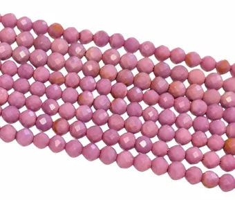 Lépidolite Mica Mauve Facettée AA perles 3mm sur fil 40cm