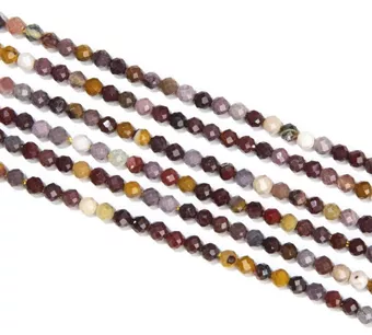 Perles Facettées sur Fil Mokaïte AA 3mm