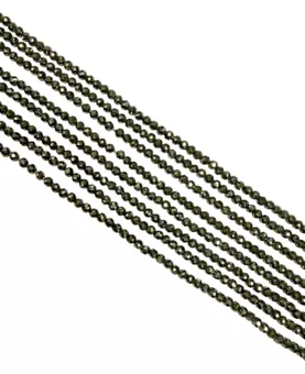 Perles Facettées sur Fil Pyrite A 3mm
