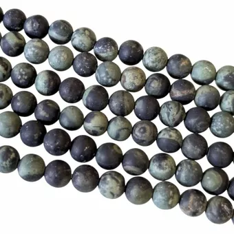Jaspe Kambaba perles mates 4mm sur fil 40cm