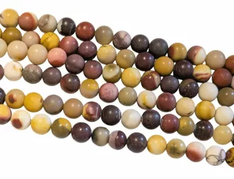 Jaspe Mokaite A perles mates 6mm sur fil 40cm