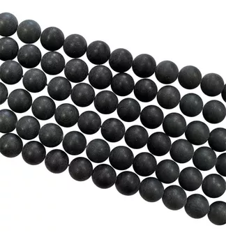 Fil de Perles Rondes Mates Onyx A 8 mm