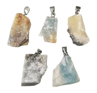 Pendentif Pierre Brute Amazonite Multicolore  AB x 5