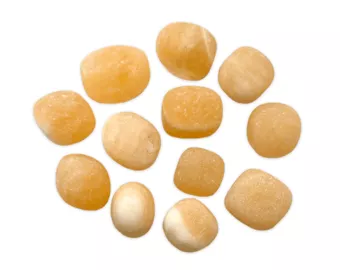 Calcite Orange Mate A pierres roulées 250g