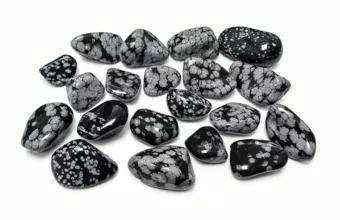 Obsidienne Flocon de Neige A Pierres Roulées 2-3cm 250g