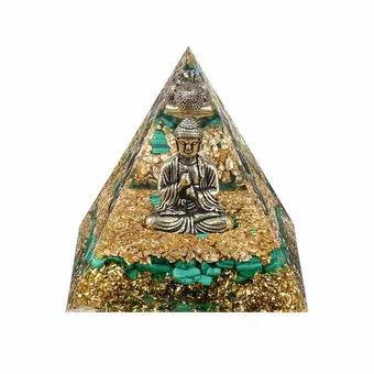 Orgonite Pyramide Buddha + Malachite