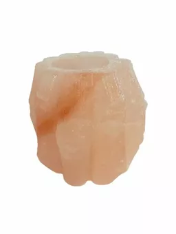 Bougeoir en Cristal de Sel Naturel Bambou 0.5-0.8Kg