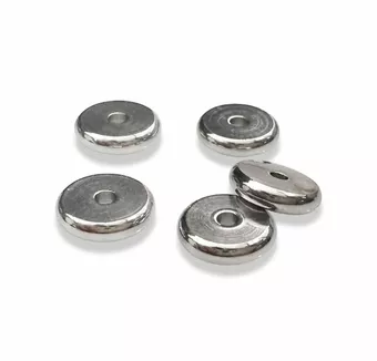 Perles charm's Intercalaire Rondelle en Acier Inoxydable Argenté  6mm x100