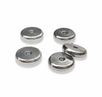 Intercalaires Rondelles Acier Inoxydable Argenté 8mm x100