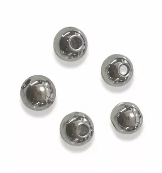 Perles Charm’s Intercalaires Boule en Acier Inoxydable Argentée 4 mm x100