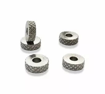 Perles charm's Intercalaire Rondelle Striée en Acier Inoxydable Argenté  6mm x 50