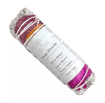 Sauge blanche californie & Pétales de Rose 7 Chakras fagot 25-30g 10cm