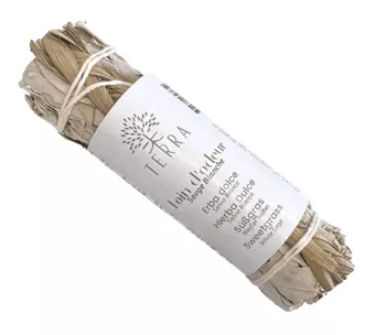 Sauge blanche californie & Sweet grass Foin d'odeur fagot 25-30g 10cm