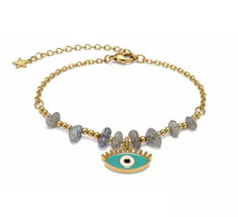 Bracelet Protection en Labradorite A – Mauvais Œil