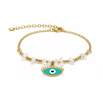 Bracelet Protection en Cristal de Roche A – Mauvais Œil