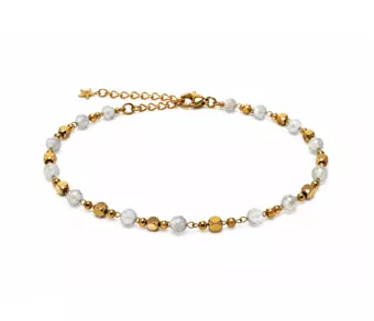 Bracelet Énergie en Labradorite AA – Perles Dorées