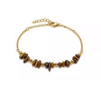 Bracelet Énergie en Œil de Tigre A – Éclats de Pierre