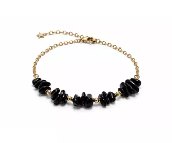 Bracelet Énergie en Tourmaline Noire A – Éclats de Pierre