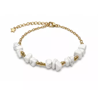 Bracelet Énergie en Howlite A – Éclats de Pierre