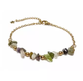 Bracelet Énergie en Tourmaline Multicolore A – Éclats de Pierre