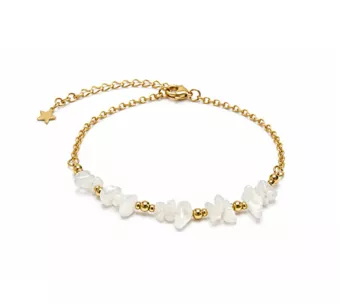 Bracelet Énergie en Pierre de Lune Blanche A – Éclats de Pierre