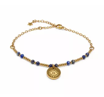 Bracelet Protection en Lapis-Lazuli A – Œil Protecteur