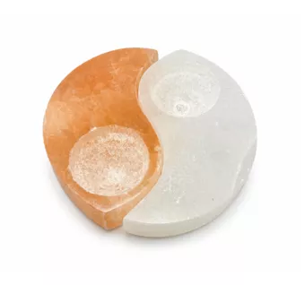 Bougeoir Yin Yang en Sélénite 11cm 650g