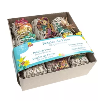 Set  Pétales de Fleurs & Sauge Blanche Fagot 25-30gr 10cm