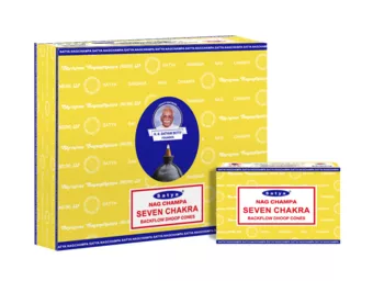 Cônes Backflow Satya Seven Chakra 12pcs