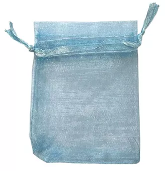 Sacs en Organza 7x9cm Bleu Clair (Lot de 100 pièces)