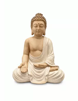 Statue Bouddha Varada Beige en Résine 29 cm