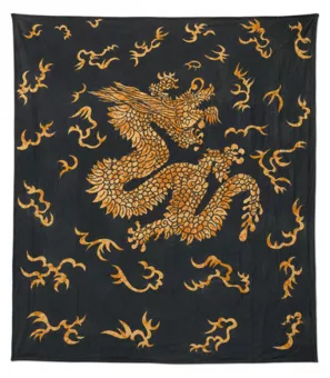 Tenture dragon Or