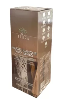 Encens Terra Sauge Blanche et Palo Santo sans charbon 12grs